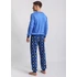 Jasmil - Férfi pizsama, Kék - mintás, 50, 100% pamut